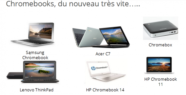 Nouveautés Chromebooks