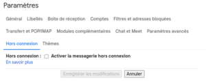 Gmail : messagerie hors connexion