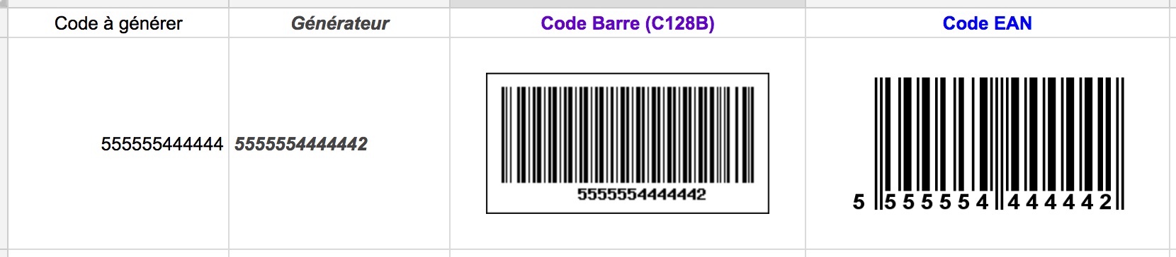 Générez Vos Codes Barre Dans Google Sheets Numeriblog By