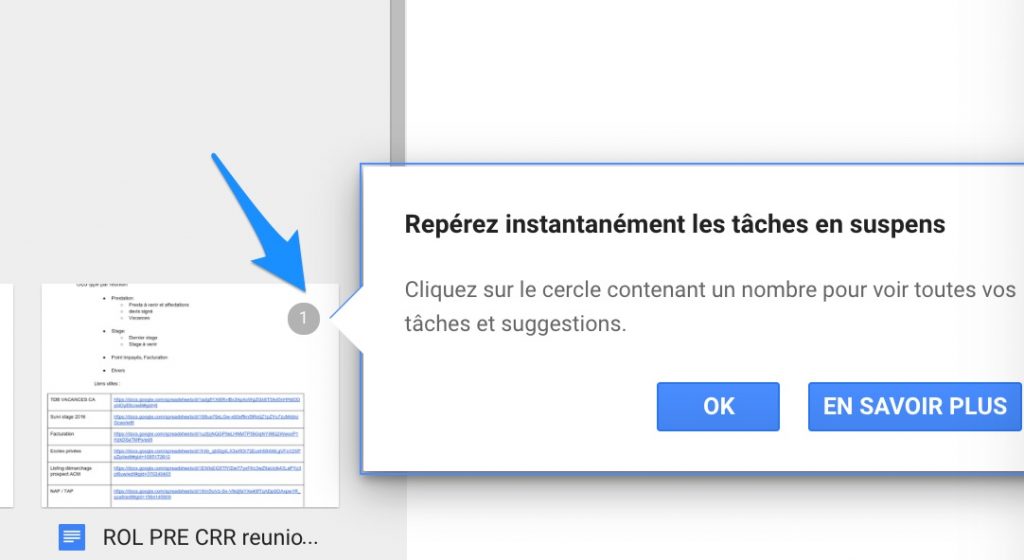 commentaire attribuer google drive