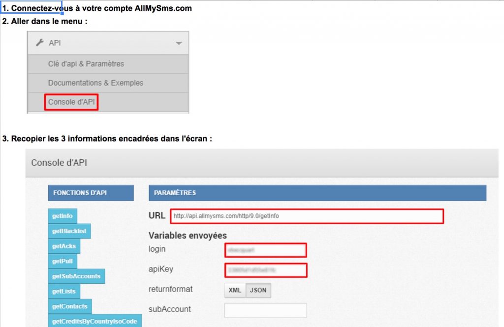 send sms from google sheets with address links