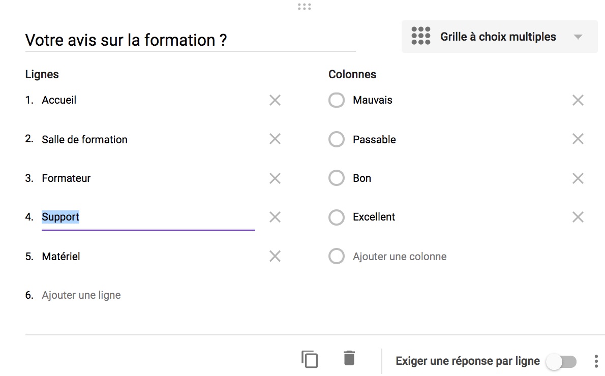 Google Forms : Grilles à choix multiples et grilles de ...