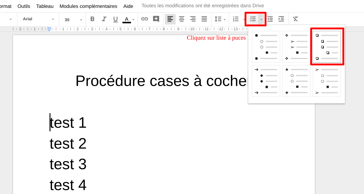 Google Document Creer Des Cases A Cocher Numeriblog