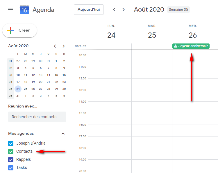 Agenda Comment Enregistrer Les Anniversaires Dans L Agenda Google Numeriblog