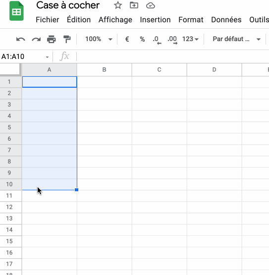 Comment insérer des cases à cocher dans Google Sheets ou dans un fichier Excel ?