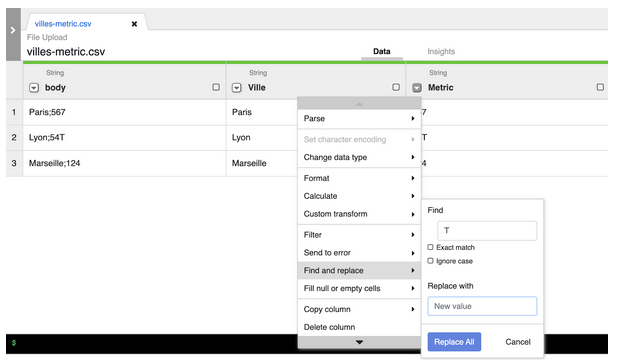 Ajout d'une règle de nettoyage dans l'outil Wrangler de Data Fusion sur Google Cloud Platform