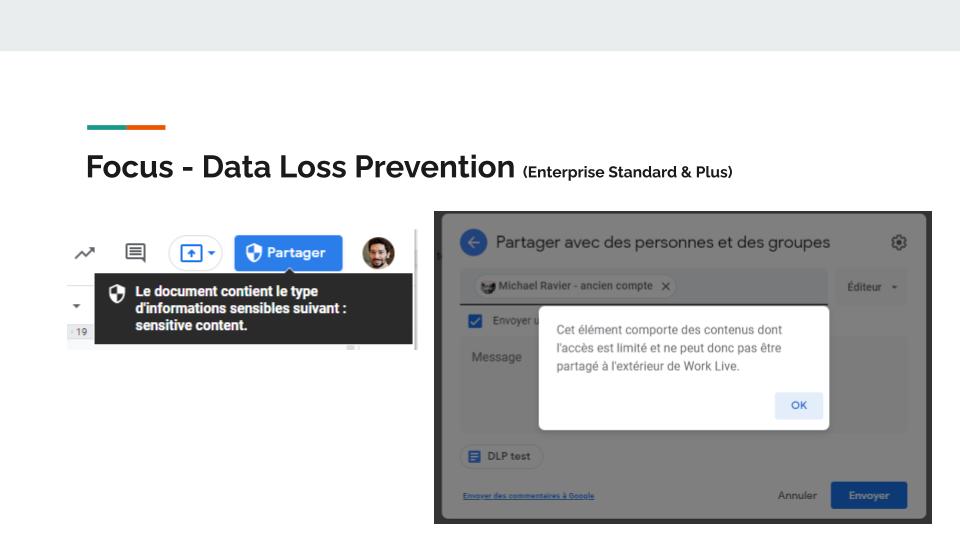 Google Workspace : Data Loss Prevention