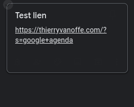 Google Keep : note contenant un lien