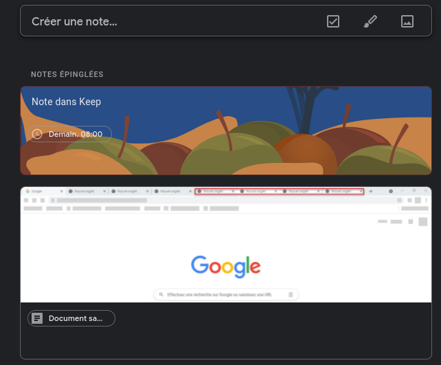 Google Keep : afficher la vue en mode liste