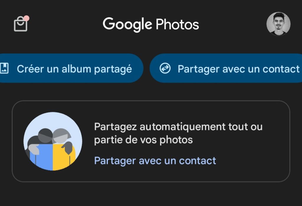 Google Photos : le menu de partage s'agrandit