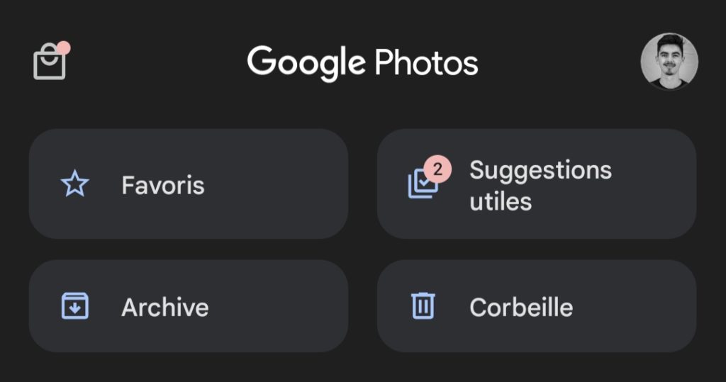 Google Photos : nouveau menu d'importation