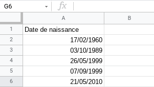 Google Sheets : ranger les dates dans l'ordre