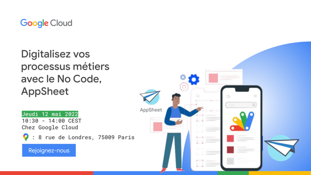Google AppSheet : événement en présentiel (No Code)