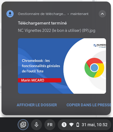 Chromebook : téléchargements (Tote)