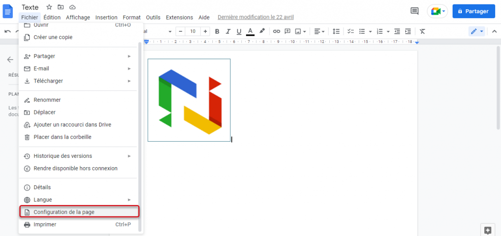 Google Docs : activer le mode pageless