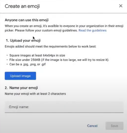 Nouveautés Google Chat : créer des émojis personnalisés 