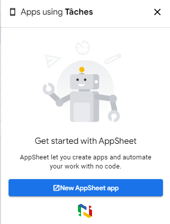 AppSheet Apps création