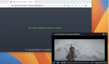 Le mode picture-in-picture dans Chrome 111