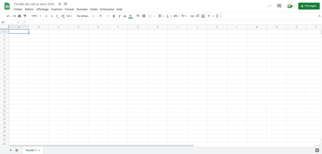 Google Sheets : ancienne interface