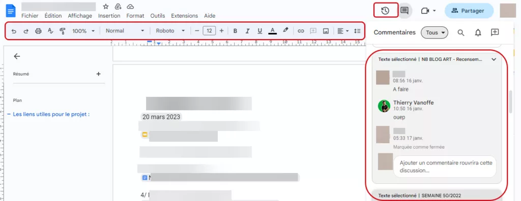 Nouvelle interface de Google Docs