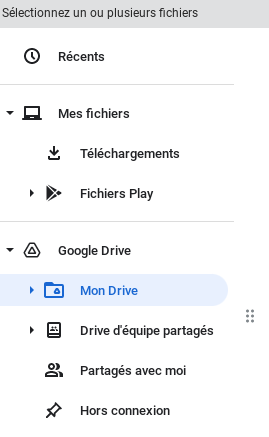 Importer une vidéo depuis Google Drive