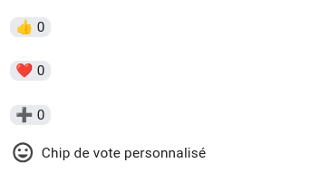 Chip de vote Google Docs