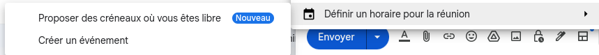 Créer un horaire de réunion Google Meet via Gmail