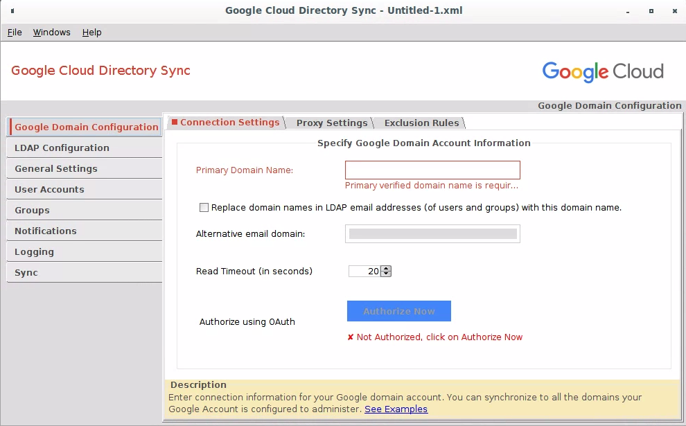 Google Cloud Directory Sync