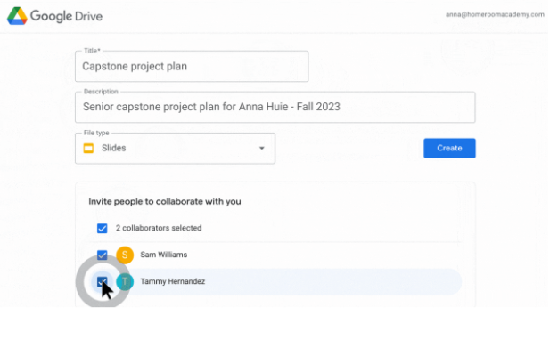 La collaboration dans Canvas - Google Drive