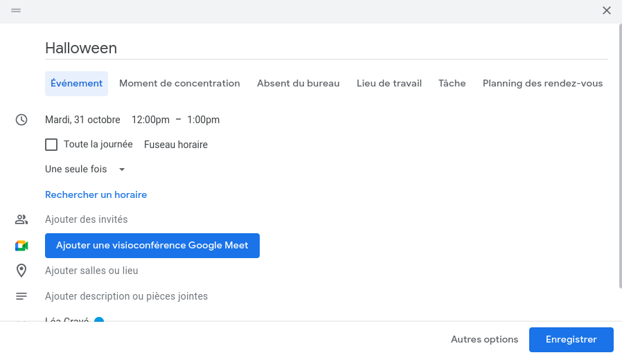Planifier des événements sur Google Agenda
