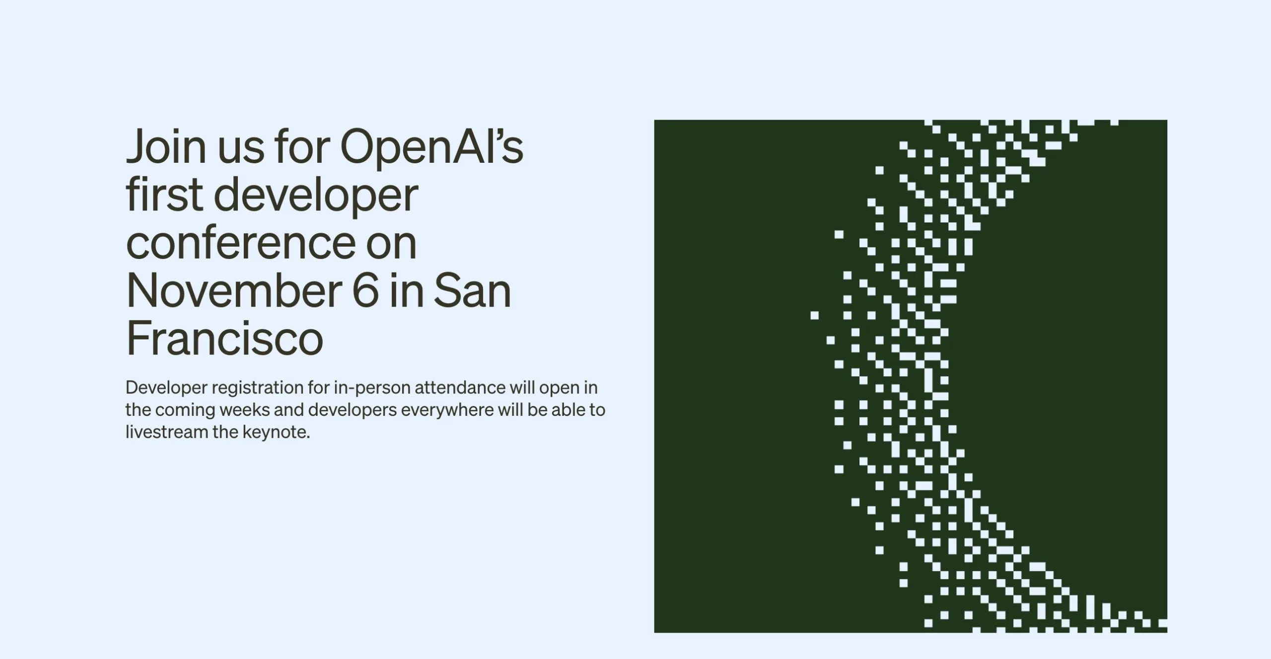 Conference Open AI du 6 novembre 2023 à San Francisco