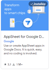 Add-on Google AppSheet