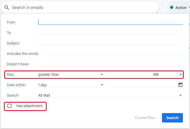 La recherche avancée sur Gmail
