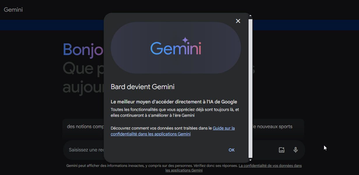 Google Bard devient Gemini