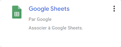Le connecteur Google Sheets qui permet de relier des classeurs Sheets à Looker Studio