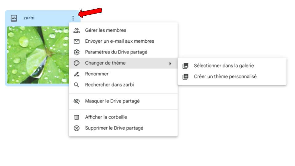 Changer de thème sur Google Drive