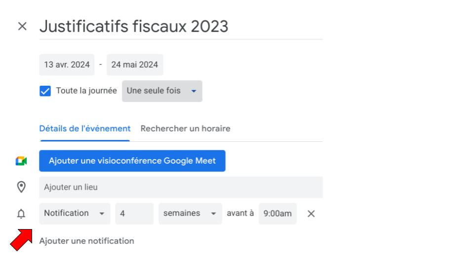 Créer un événement récurrent tous les ans sur Google Agenda