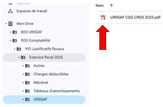 Icône raccourcis dans Google Drive