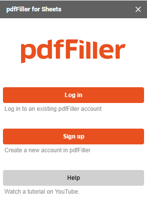 pdfFiller for Sheets.