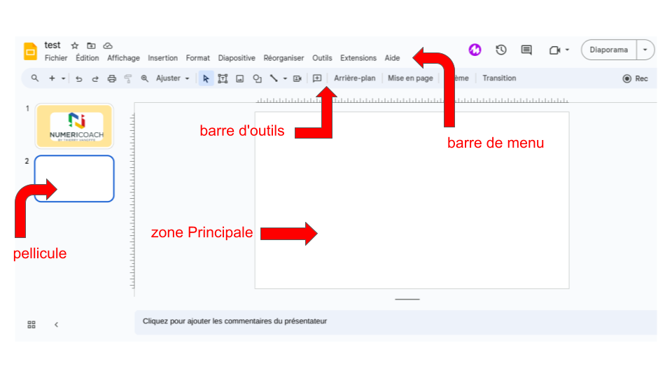 Interface Google Slides