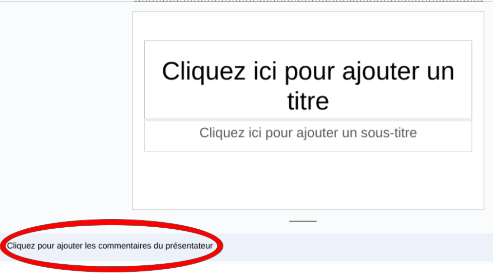 Ecrire une note présentateur sur Google Slides