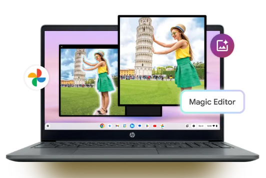 Magic Editor sur Chromebook Plus