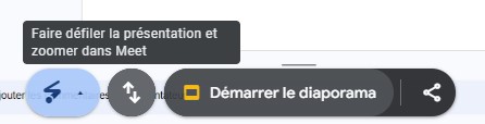 Faire défiler et zoomer la présentations dans Google Meet