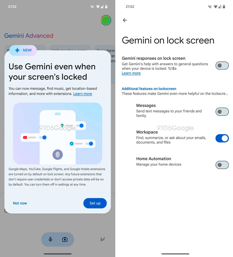 Gemini sera disponible sur l'écran d'accueil.