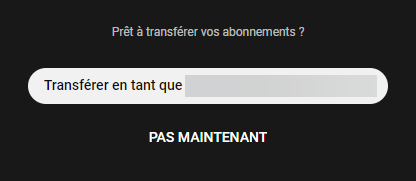 Transfert des abonnements sur YouTube Music.