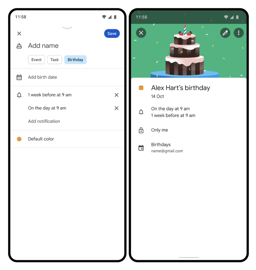 Google Agenda : créer des anniversaires