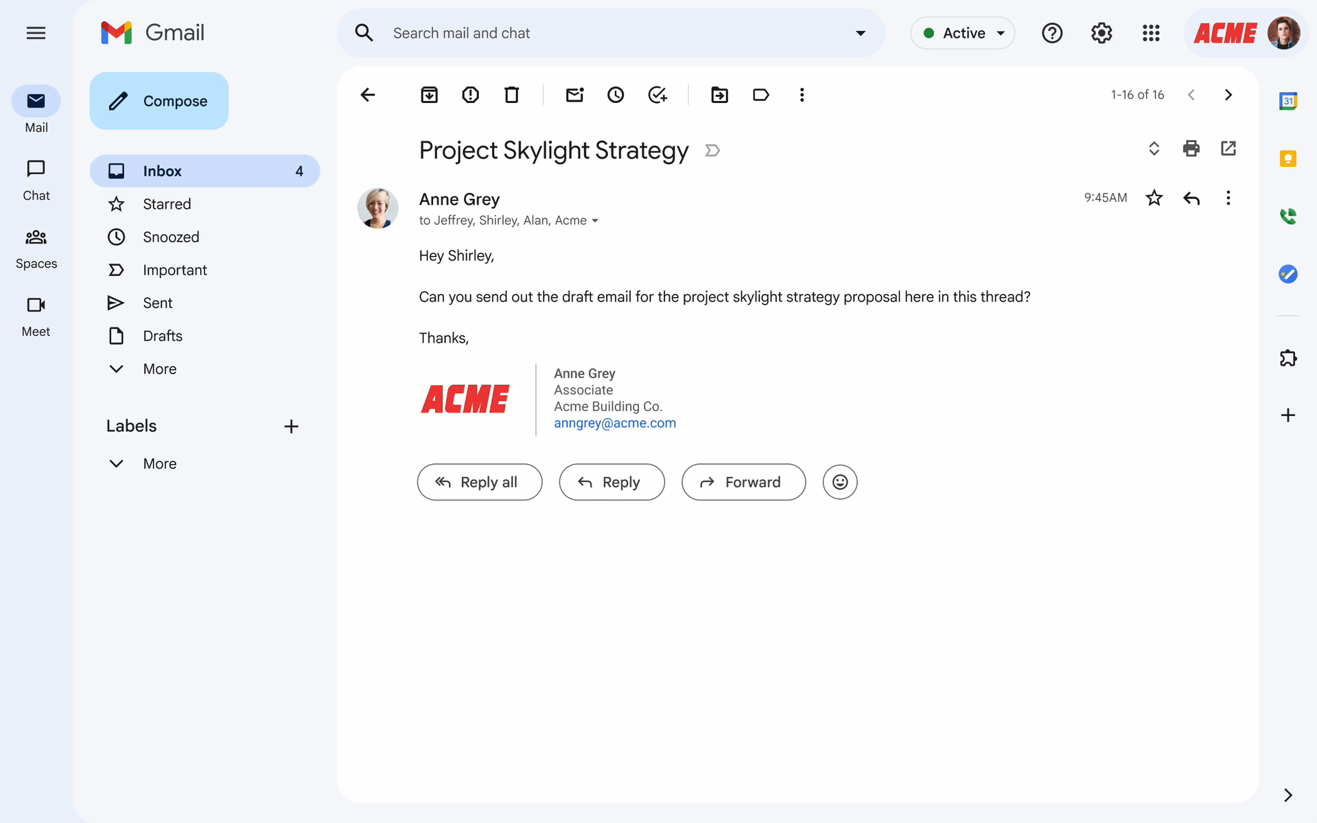 Gmail : etiiquette de classification de données