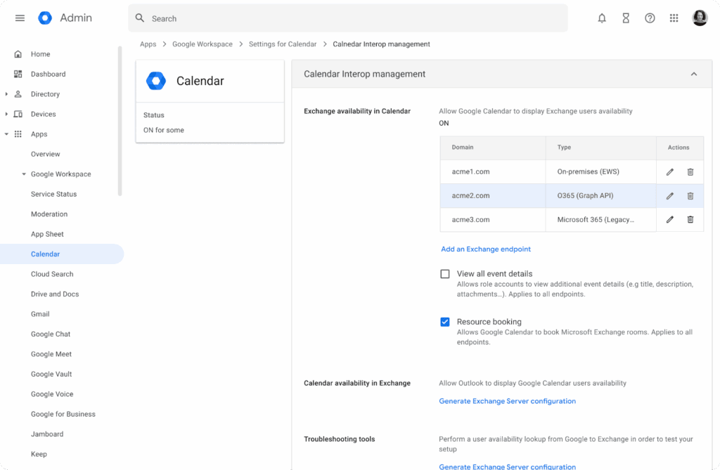 Console admin Google Workspace