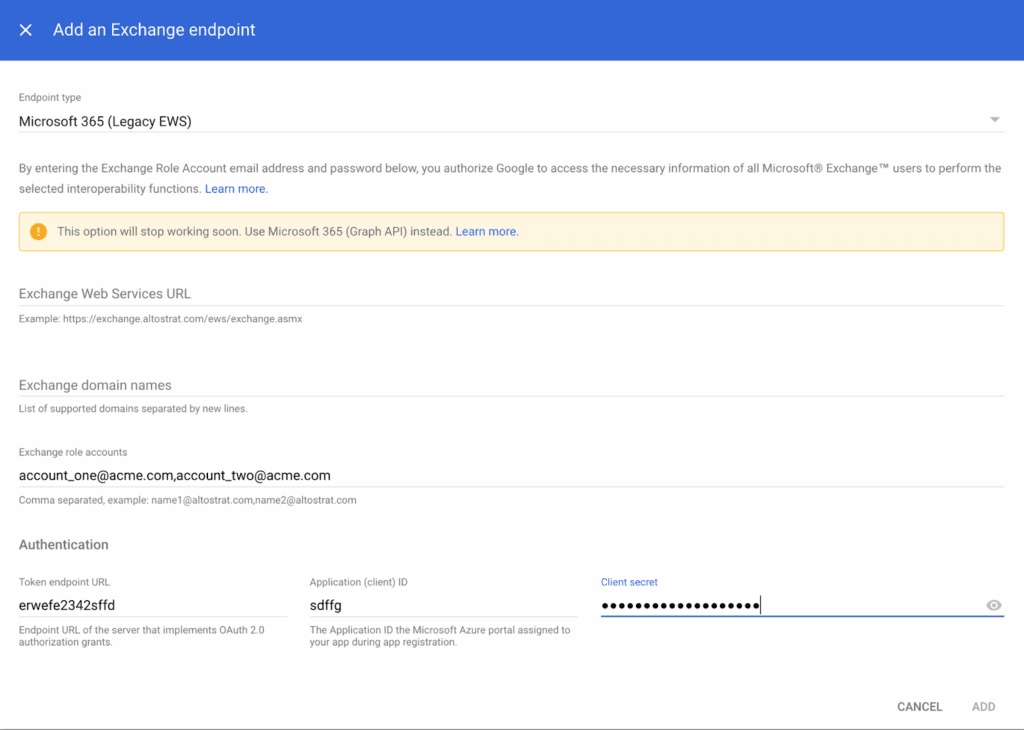 Google Workspace : bannière dans la console admin