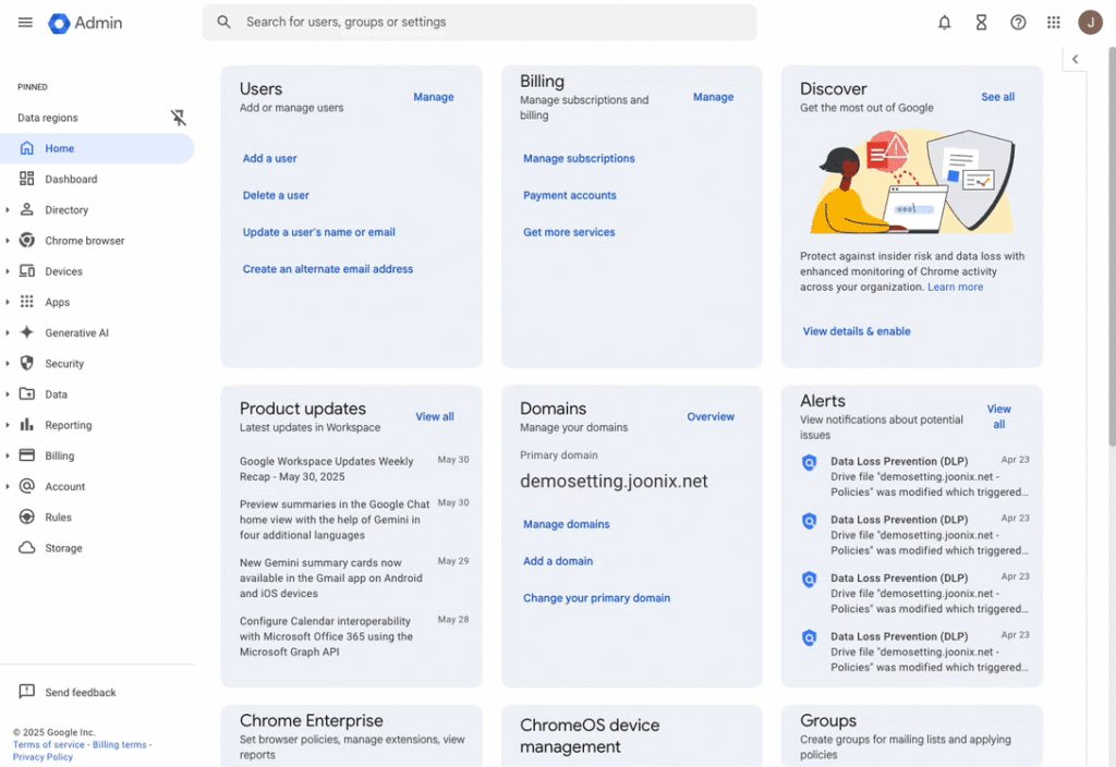 La prise en charge des régions de données pour les fonctionnalités Gemini dans Google Workspace